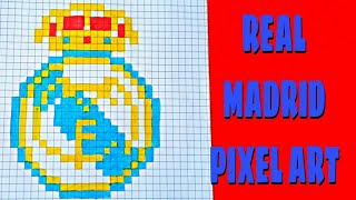Как нарисовать по клеточкам логотип футбольного клуба Реал Мадрид. PIXEL ART