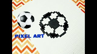 Футбольный Мячик по Клеточкам. Comment dessiner en pixel un ballon de foot. PIXEL ART